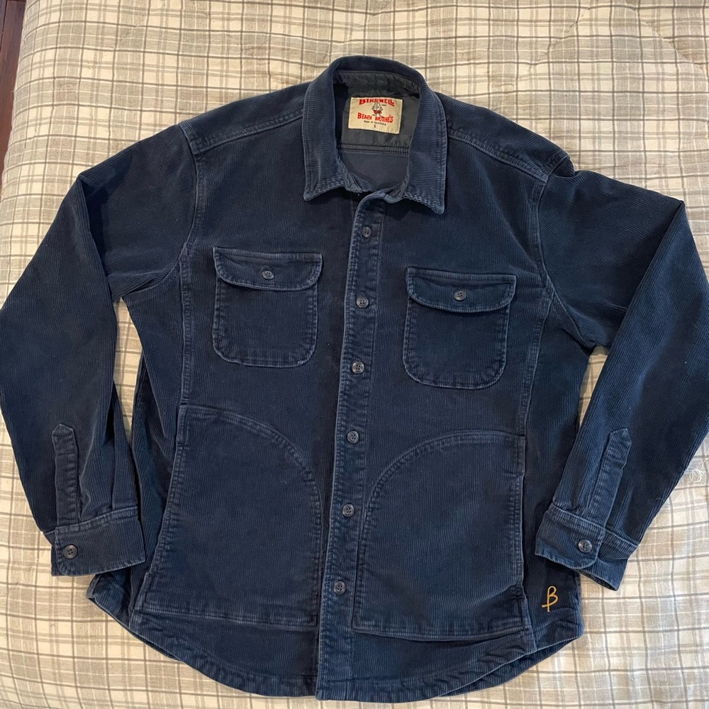 Birdwell Corduroy Heavyweight Dark Blue Shirt Jacket. High Quality, Made in USA!